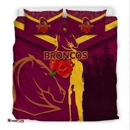 Brisbane Broncos Anzac Day Bedding Set - Indigenous Art -