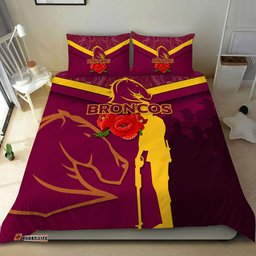 Brisbane Broncos Anzac Day Bedding Set - Indigenous Art -