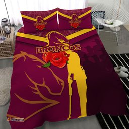 Brisbane Broncos Anzac Day Bedding Set - Indigenous Art -