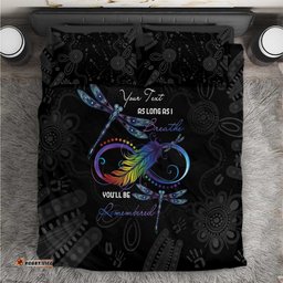 Personalised Australia Indigenous Memorial Bedding Set As Long As I Breathe You'll Be Remembered
