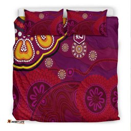 Queensland Maroons Aboriginal Bedding Set Indigenous Vibes