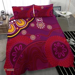 Queensland Maroons Aboriginal Bedding Set Indigenous Vibes