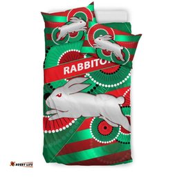 Rabbitohs Bedding Set Indigenous Bravery