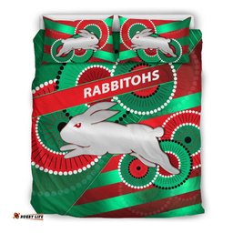 Rabbitohs Bedding Set Indigenous Bravery