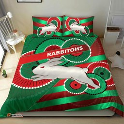 Rabbitohs Bedding Set Indigenous Bravery