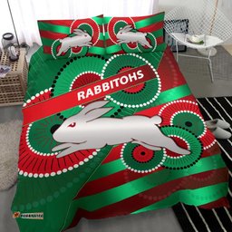 Rabbitohs Bedding Set Indigenous Bravery