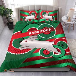 Rabbitohs Bedding Set Indigenous Bravery