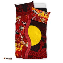 Aboriginal Bedding Set - Red Indigenous Flag