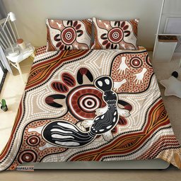 Aboriginal Dots Art Painting with Platypus Bedding Set No 3