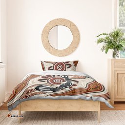 Aboriginal Dots Art Painting with Platypus Bedding Set No 3