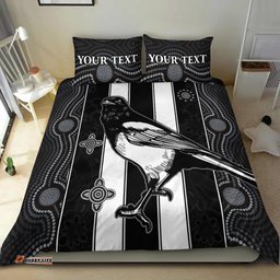 Custom Personalised Magpies Indigenous Bedding Set We are the Champions