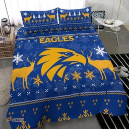 West Coast Eagles Club Bedding Set Christmas Ugly Style