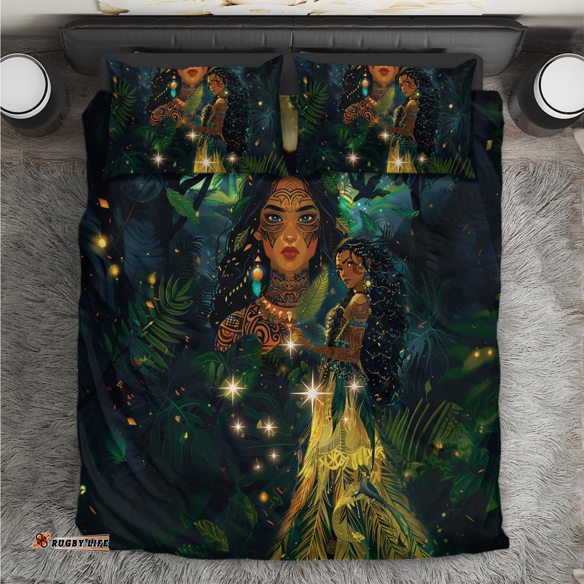 New Zealand Matariki Bedding Set Rongo Mori Wellbeing and Good Luck