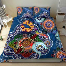 Custom NAIDOC Week 2024 Adelaide Crows Bedding Set Australia Aboriginal Dot Painting DT02