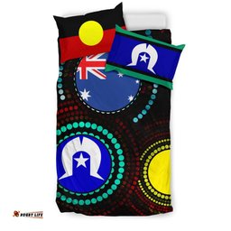 Bedding Set Aboriginal - Aboriginal Dot Painting & Flag