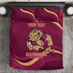 Custom QLD Maroons Cane Toad Bedding Set Queensland Origin No2