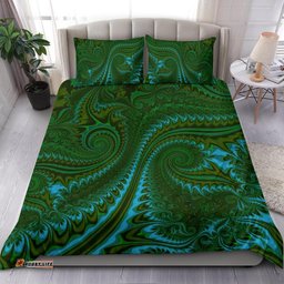 New Zealand Bedding Set, Koru Fern Duvet Cover And Pillow Case Abstract Style 02