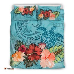 Polynesian Turtle And Hibiscus Bedding Set