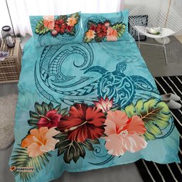 Polynesian Turtle And Hibiscus Bedding Set