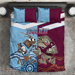 Custom QLD Cane Toad and NSW Cockroach Bedding Set Aboriginal Inspired Together