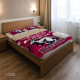 Maroons Rugby Aboriginal Custom Bedding Set - The Cane Toads With Indigenous Koala RLT13
