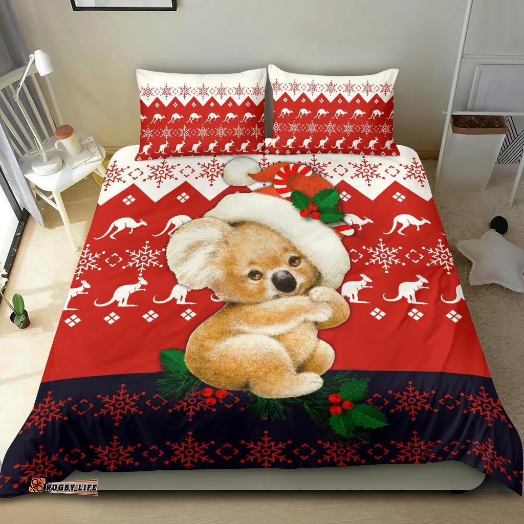 Christmas Bedding Sets Koala Bed Kangaroo Symbol Snowflakes Sets