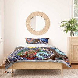 Custom NAIDOC Week 2024 Hawthorn Hawks Bedding Set Australia Aboriginal Dot Painting DT02