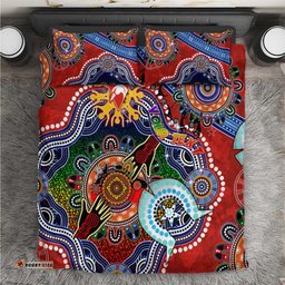 Custom NAIDOC Week 2024 Sydney Swans Bedding Set Australia Aboriginal Dot Painting DT02