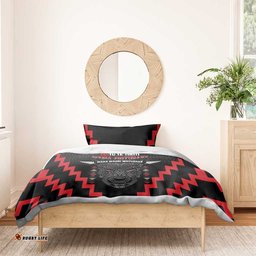 Toitu Te Tiriti Mana Maori Motuhake Bedding Set Aotearoa Haka Face Mix Poutama Art