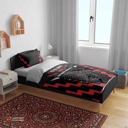 Toitu Te Tiriti Mana Maori Motuhake Bedding Set Aotearoa Haka Face Mix Poutama Art