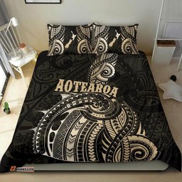 Maori Tattoo With Map New Zealand Bedding Set