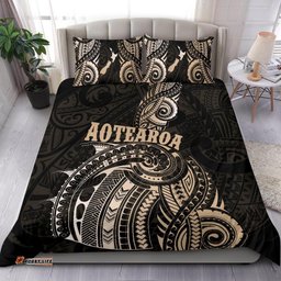 Maori Tattoo With Map New Zealand Bedding Set