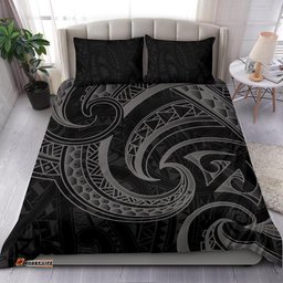 New Zealand Maori Mangopare Bedding Set Polynesian Black