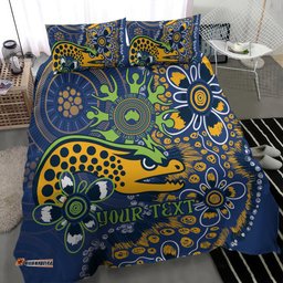 Personalised Eels NAIDOC Week 2024 Bedding Set Aboriginal Fire Burning Sparks