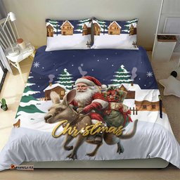 Kangaroo Australia Christmas Bedding Set Xmas Pattern