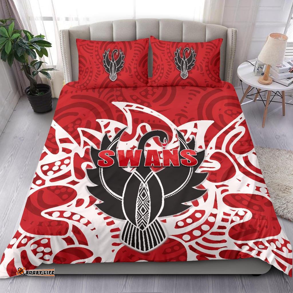 Sydney Bedding Set Simple Indigenous Swans