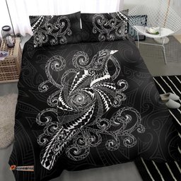 New Zealand Bedding Set, Tui Bird Tattoo Duvet Cover