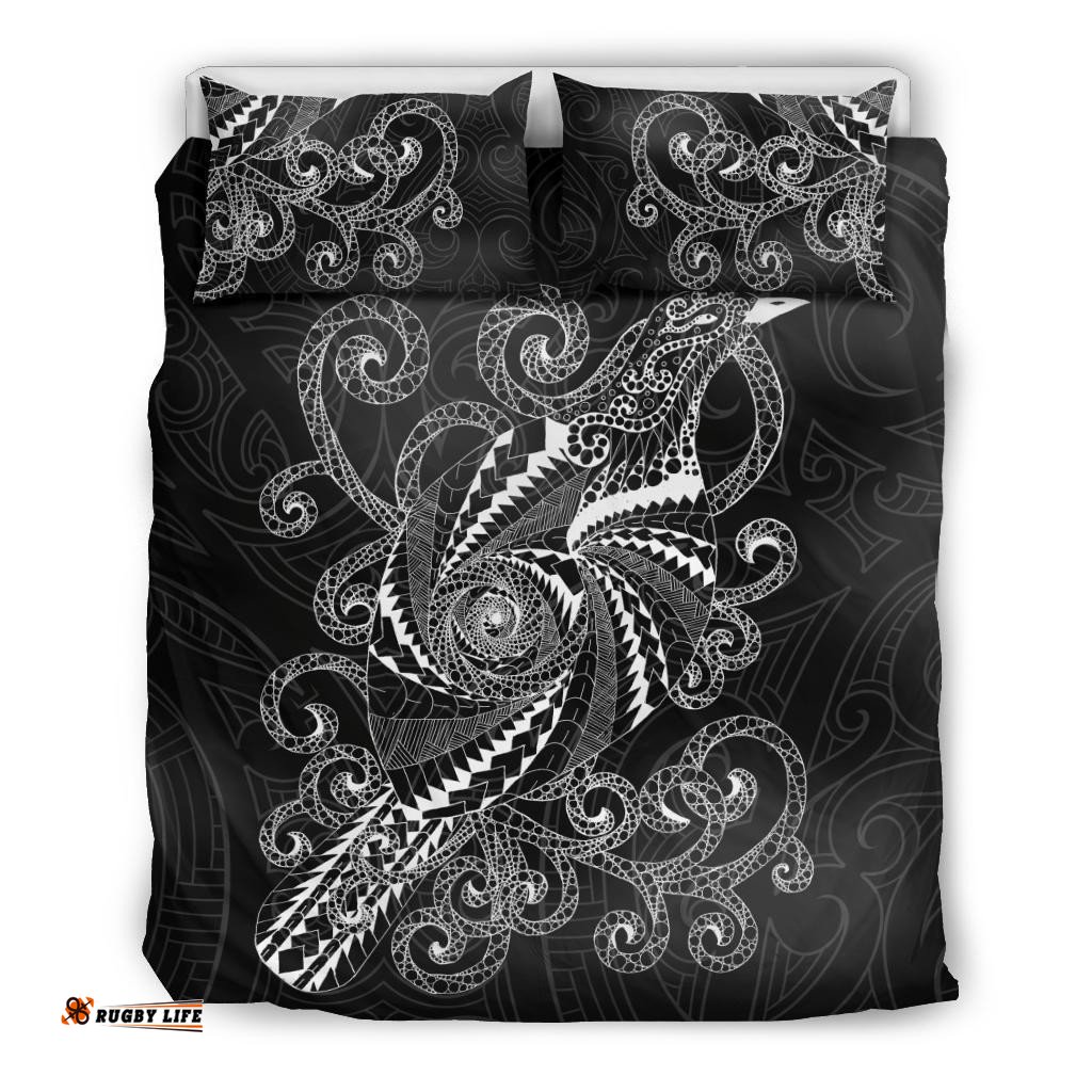 New Zealand Bedding Set, Tui Bird Tattoo Duvet Cover