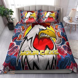 Roosters Indigenous Rugby Custom Bedding Set - Protection Under the Sun RLT13