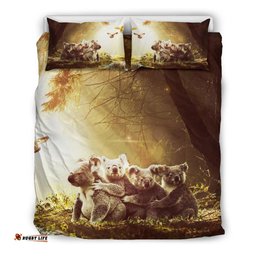 Bedding Set - Koala Family Landscape Art