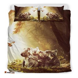 Bedding Set - Koala Family Landscape Art