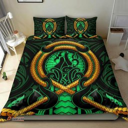 Maori New Zealand Bedding Set Manaia Green Duvet Cover And Pillow Case