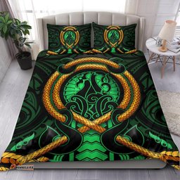 Maori New Zealand Bedding Set Manaia Green Duvet Cover And Pillow Case