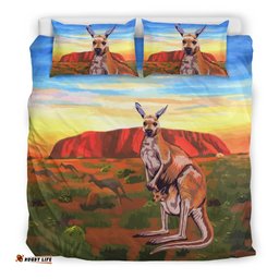 Aboriginal Bedding Sets, Kangaroo Uluru Landscape Art