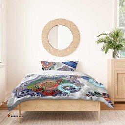 Custom NAIDOC Week 2024 North Melbourne Kangaroos Bedding Set Australia Aboriginal Dot Painting DT02