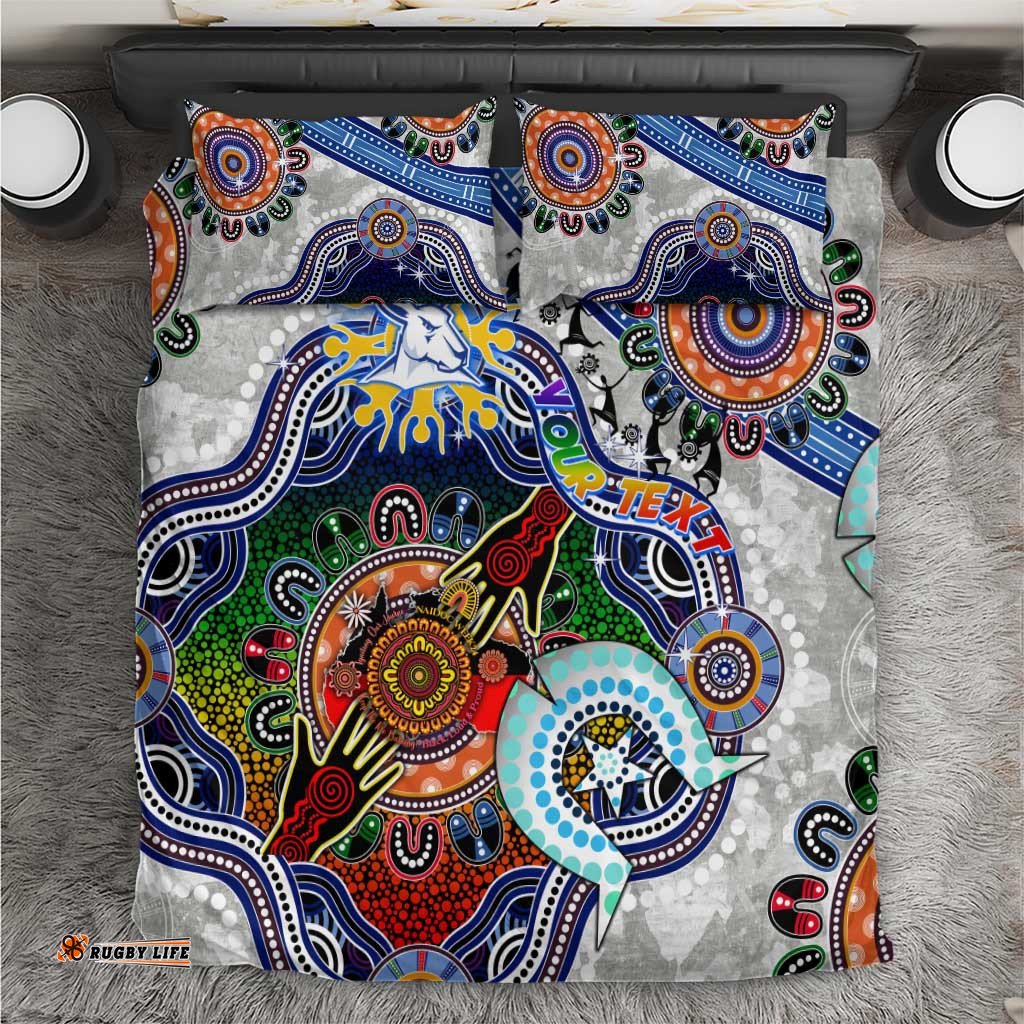 Custom NAIDOC Week 2024 North Melbourne Kangaroos Bedding Set Australia Aboriginal Dot Painting DT02