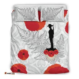 Anzac Maori Bedding Set Silver Fern Lest For Get