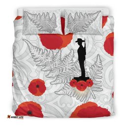 Anzac Maori Bedding Set Silver Fern Lest For Get