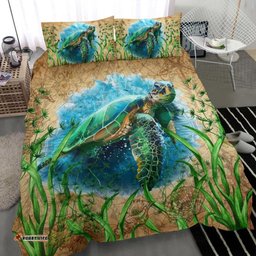 Polynesian Bedding Set Sea Turtle Vintage