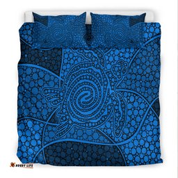 Turtle Bedding Set Aboriginal Blue Style